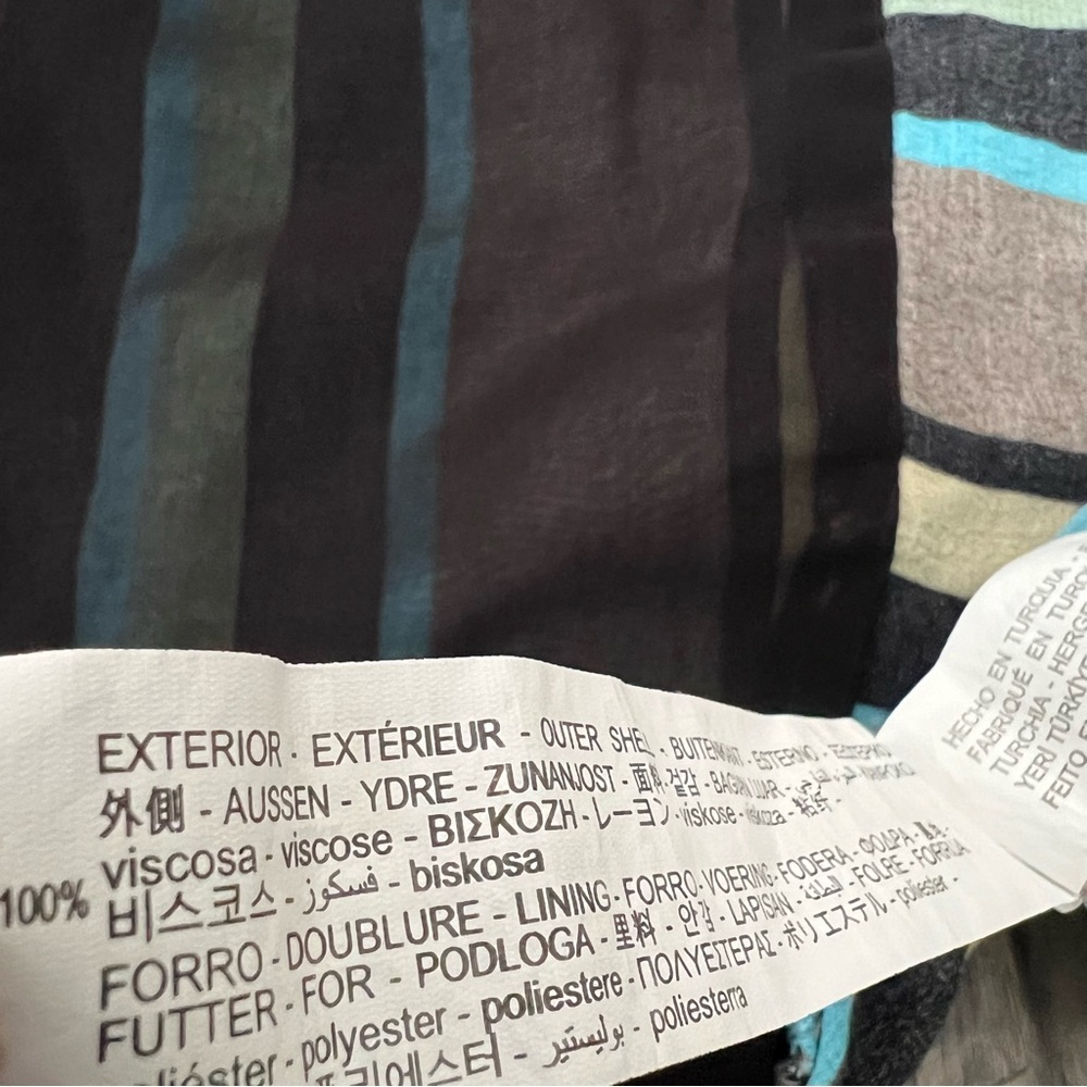 Zara Multi Color Peplum Camisole Spaghetti Strap V-Neck Top - Picture 6 of 11